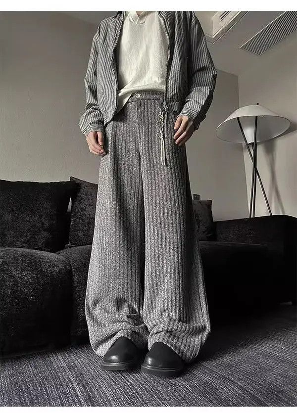 Japanese Brand Miyuki x Konno Corduroy Stripe Loose Wide Leg Flare Pants Size US 30 / EU 46 - 5 Thumbnail