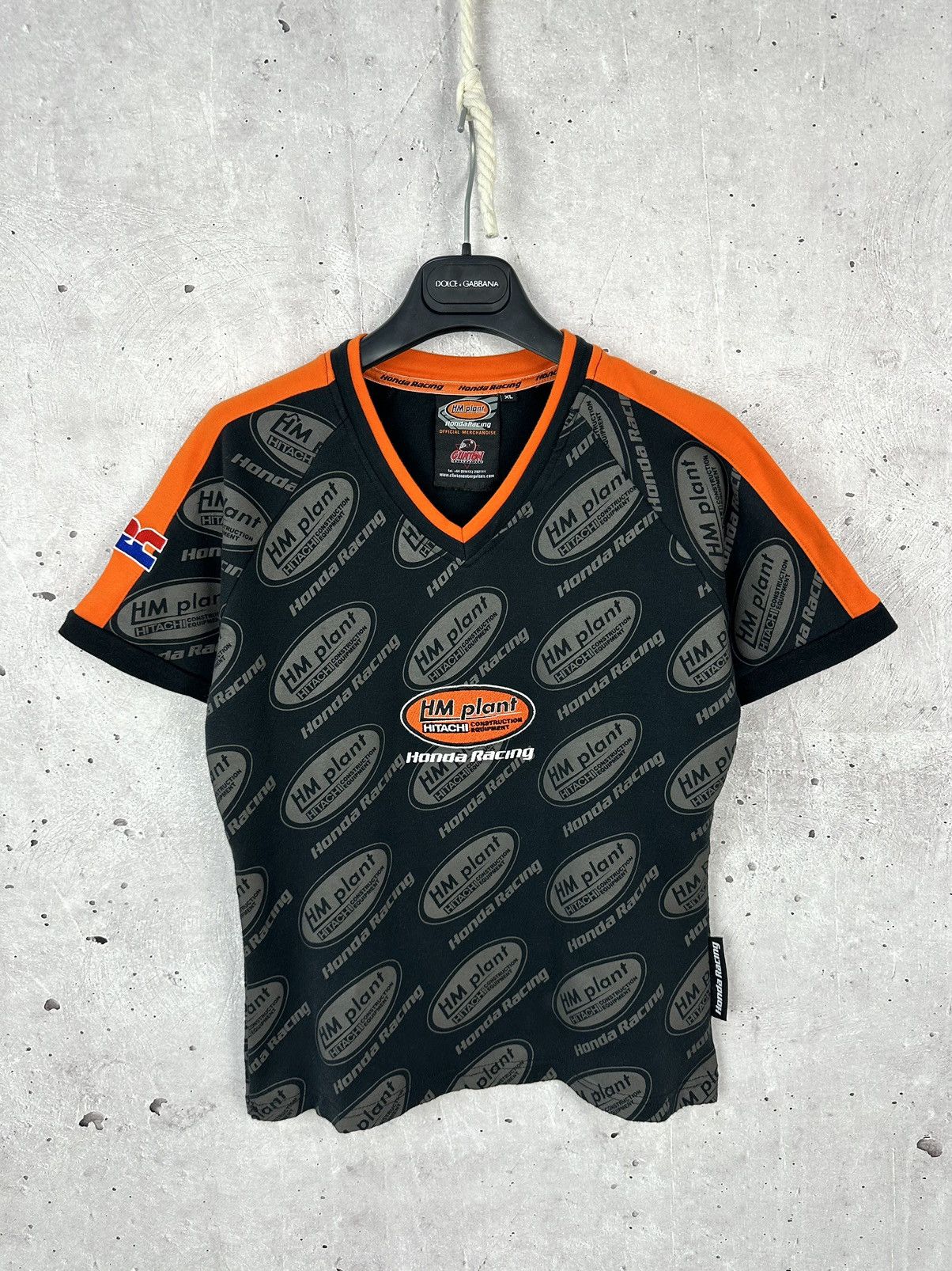 Honda × Vintage Vintage Honda Racing HM plant Short Sleeve V-neck T-shirt Size L / US 10 / IT 46 - 1 Thumbnail