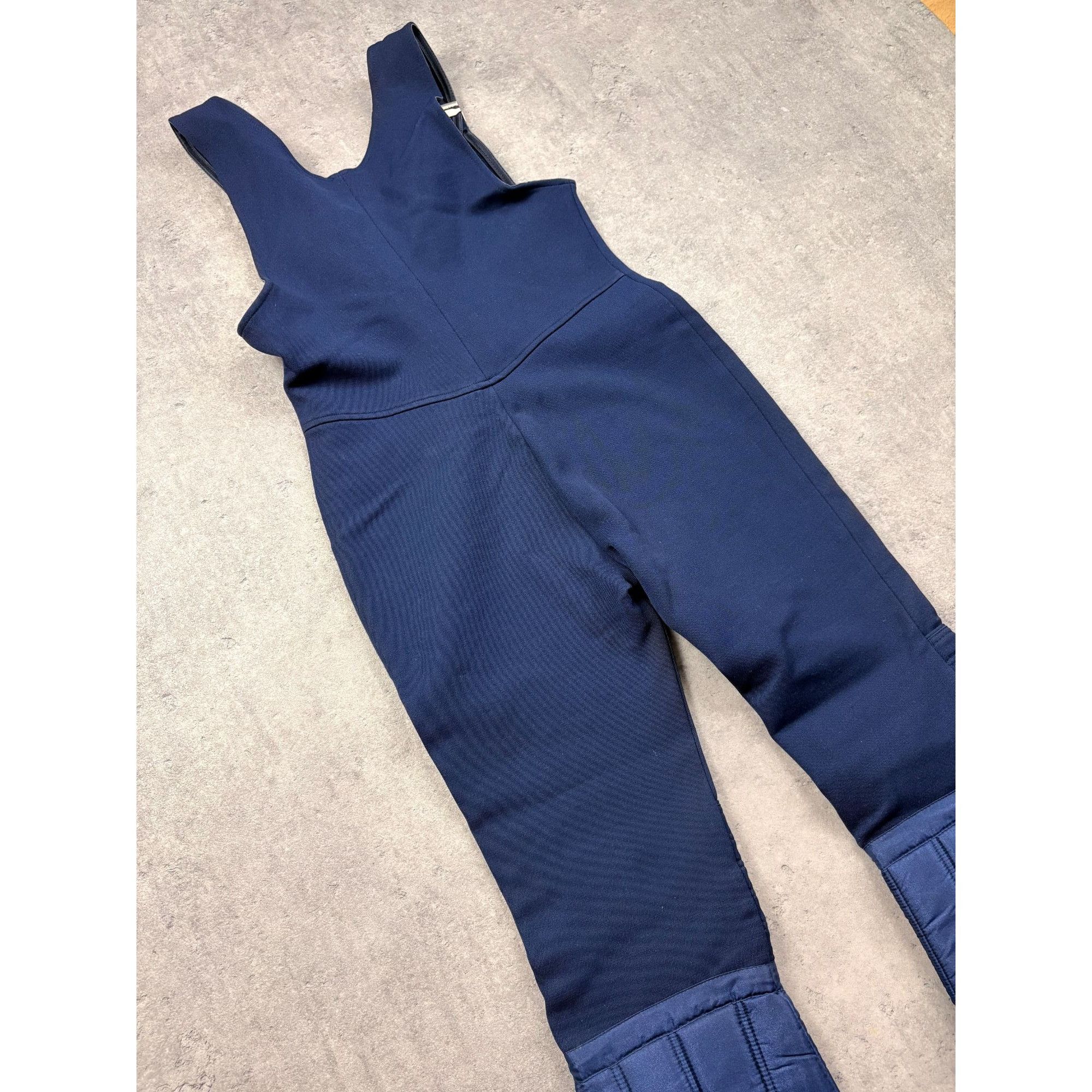 Ellesse VTG Ellesse Italy Women's Ski Bib Salopettes Navy Blue 1968 Size 25" / US 0 / IT 36 - 9 Thumbnail