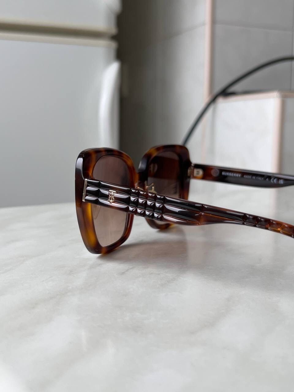 Burberry × Vintage Vintage Burberry '00s Sunglasses Eyewear Y2K Brown B 4371-F Size ONE SIZE - 4 Thumbnail