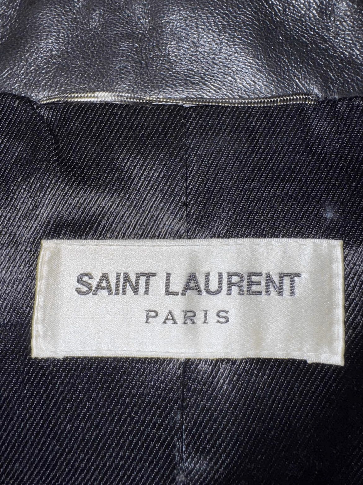 Saint Laurent Paris Sz 46 Saint Laurent Paris by Hedi 15AW Runway Leather Jacke Size US S / EU 44-46 / 1 - 5 Thumbnail
