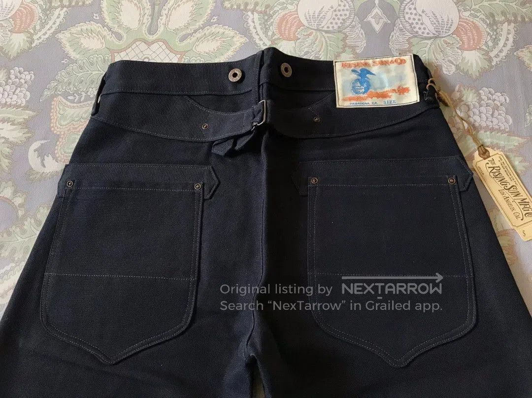 Rising Sun & Co. Rising Sun Blacksmith Navy Canvas Work Pants. Size US 29 - 6 Thumbnail
