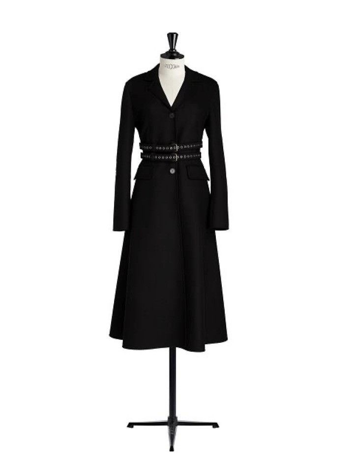 image of Dior O1Bcso1Str0224 Sided Coat In Black, Women's (Size Medium)