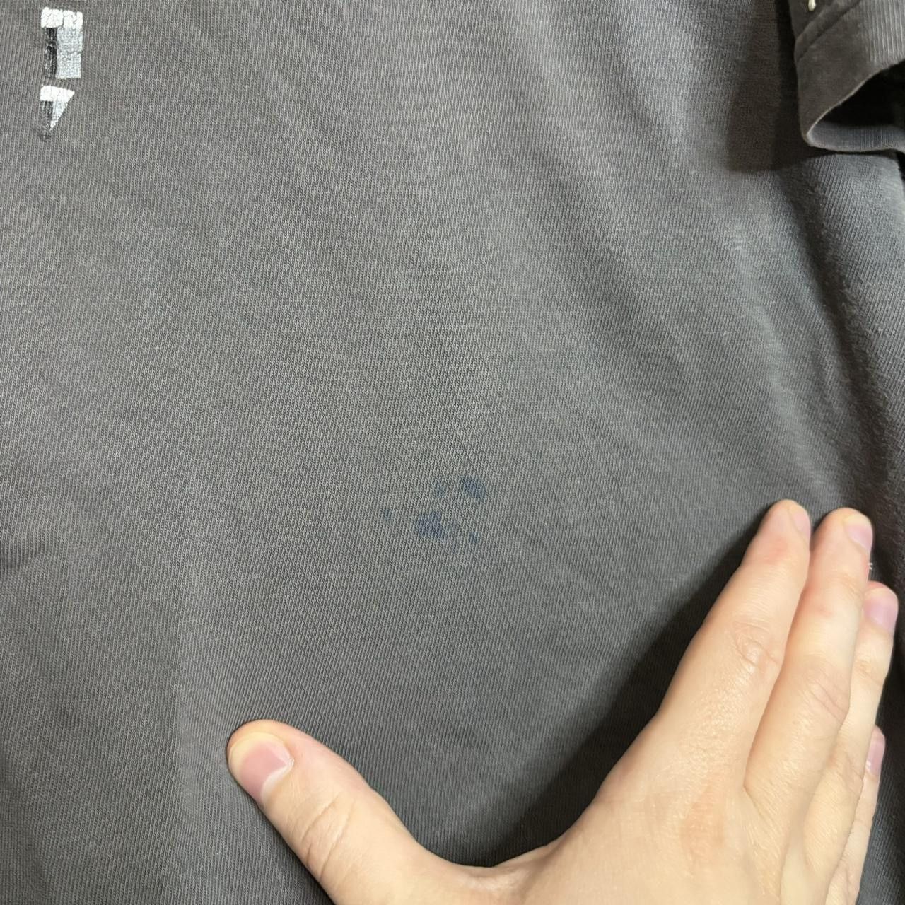 Nike × Vintage Nike Trashed Faded Grey Big Swoosh Graphic Tee Size US XL / EU 56 / 4 - 3 Thumbnail