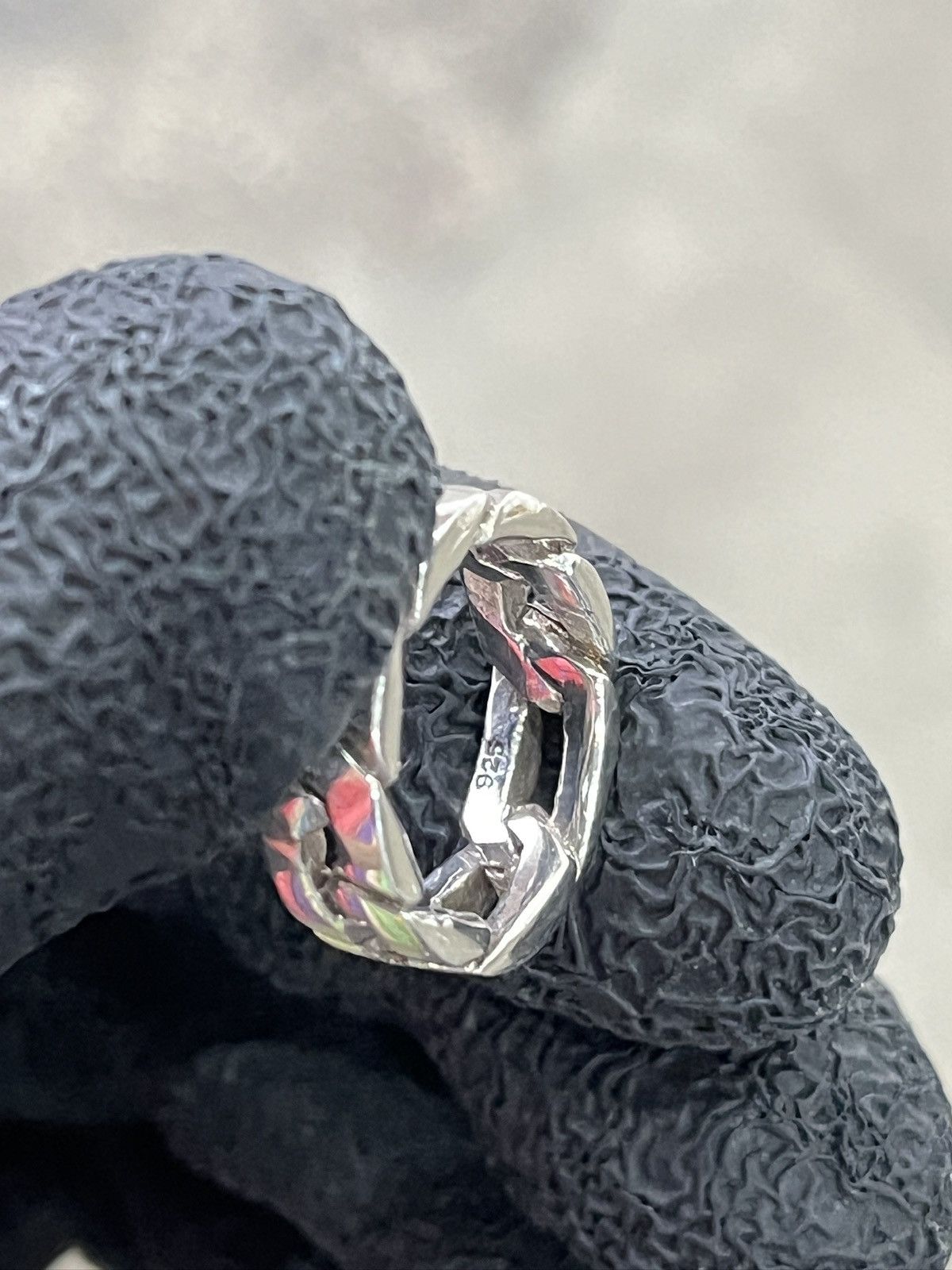 Other Vintage Sterling Silver Link Ring (unisex) Size ONE SIZE - 7 Thumbnail
