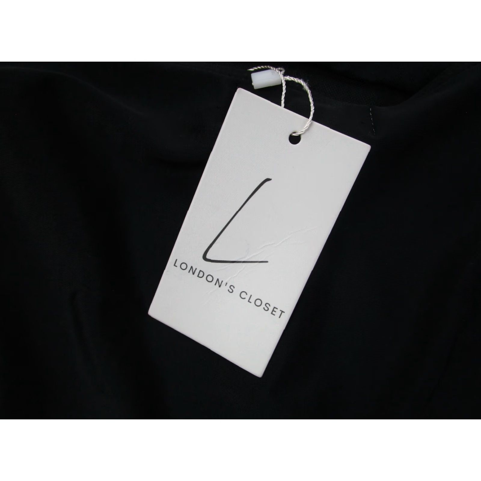 Closet London Londons Closet Bikini Womens L Black Sheer One-Shoulder Strap One-Piece Large Size ONE SIZE - 7 Thumbnail