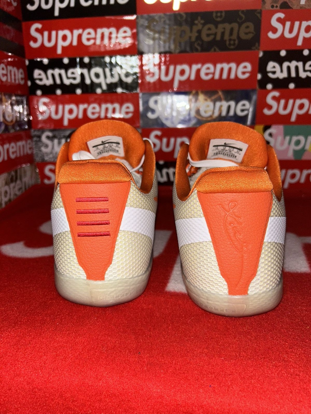 Nike Kobe 11 TB Low Orange/White 856485-180 size 13 Rare