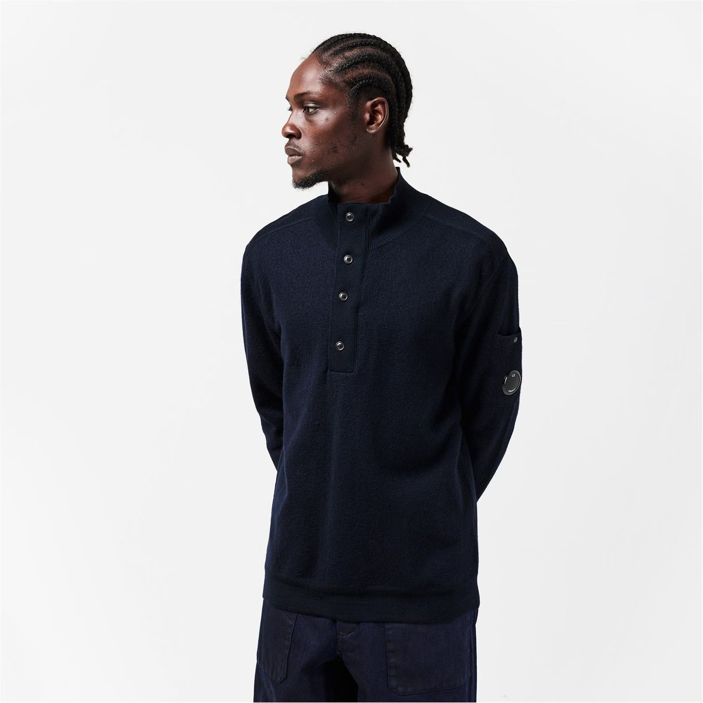 C.P. Company o1g2r1mq0426 Crew Neck Jumper in Blue Size US L / EU 52-54 / 3 - 3 Thumbnail