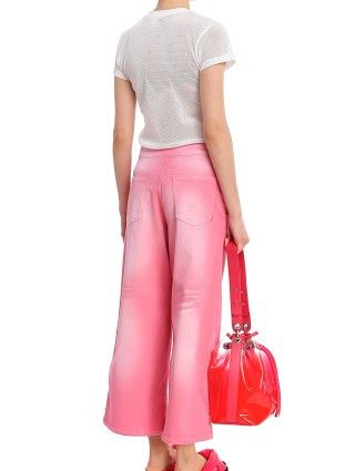 Kenzo o1y1025 Denim Pant in Pink Size 28" / US 6 / IT 42 - 4 Thumbnail