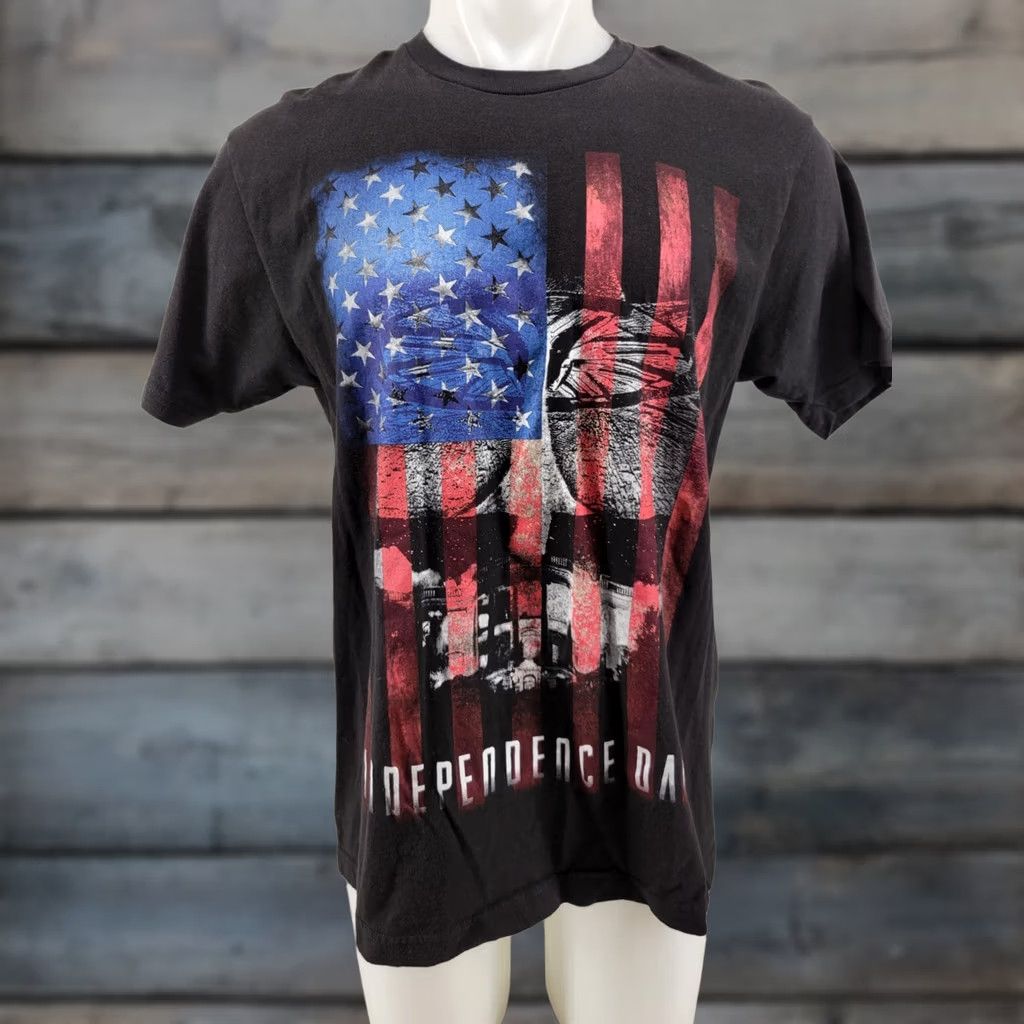 Vintage Independence Day Shirt Mens L Black IF4 2016 Movie Promo Twentieth Century Fox Size US L / EU 52-54 / 3 - 1 Thumbnail