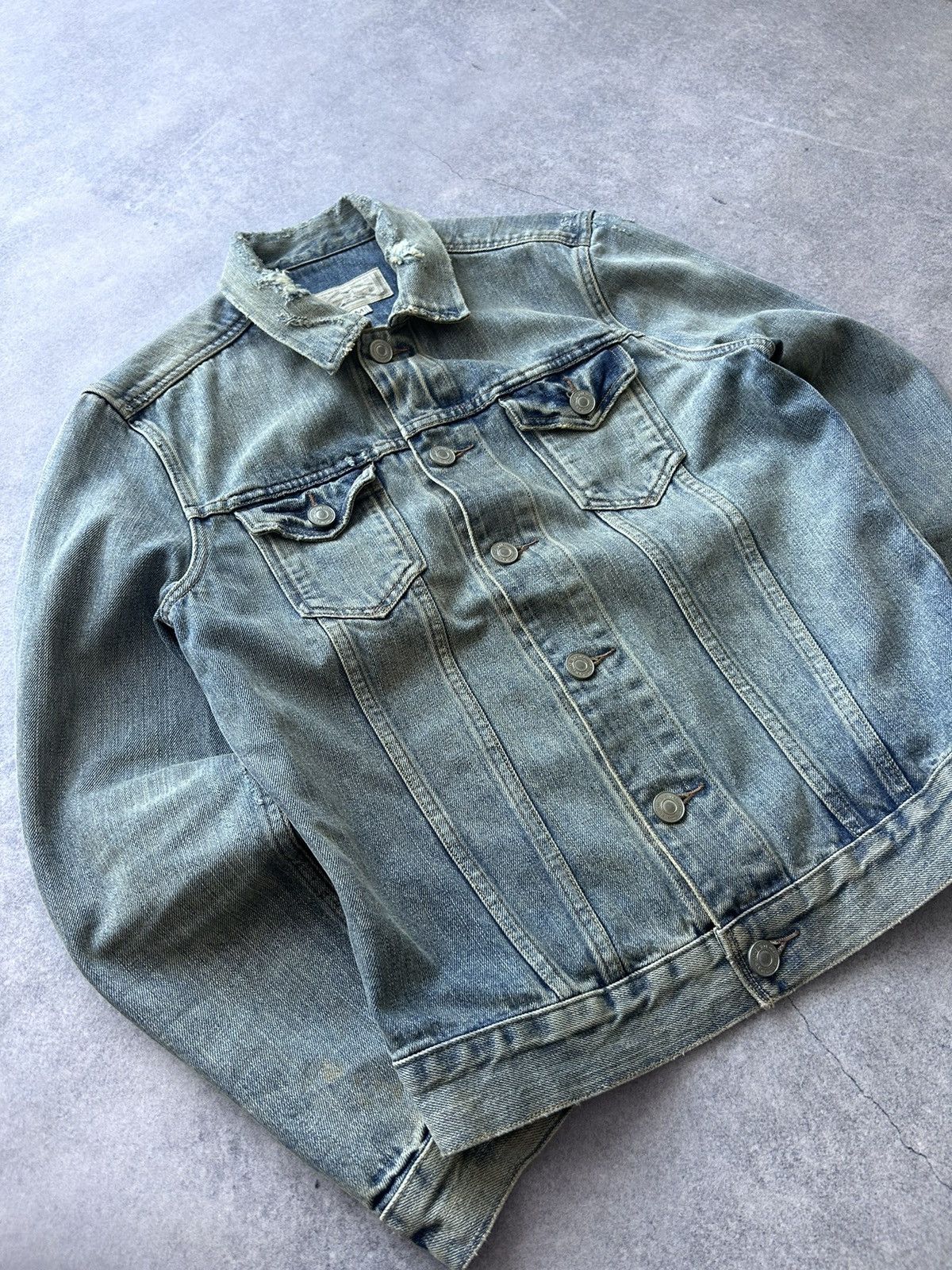 Allsaints Vintage Allsaints Japanese fabric denim jacket mens Size US M / EU 48-50 / 2 - 4 Thumbnail