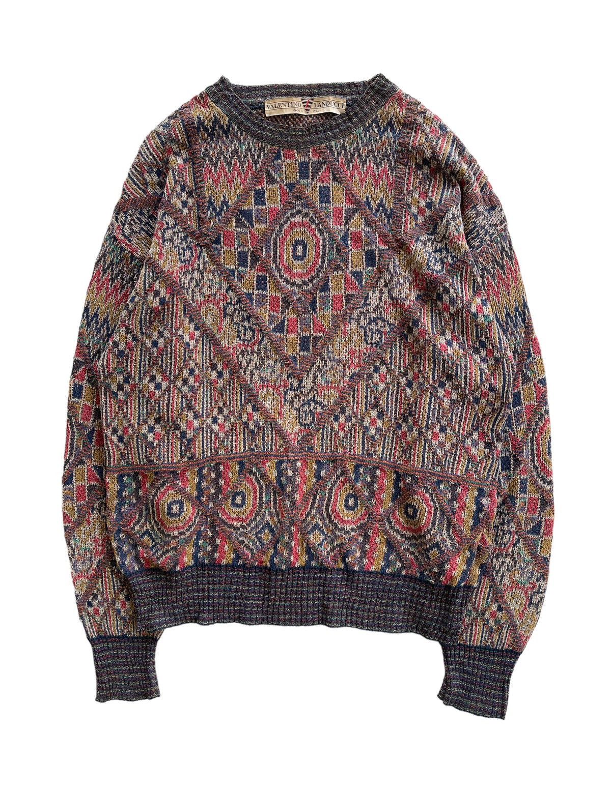 Valentino Vintage 80s Valentino Landucci Jumper Knit Sweater Size US L / EU 52-54 / 3 - 1 Thumbnail