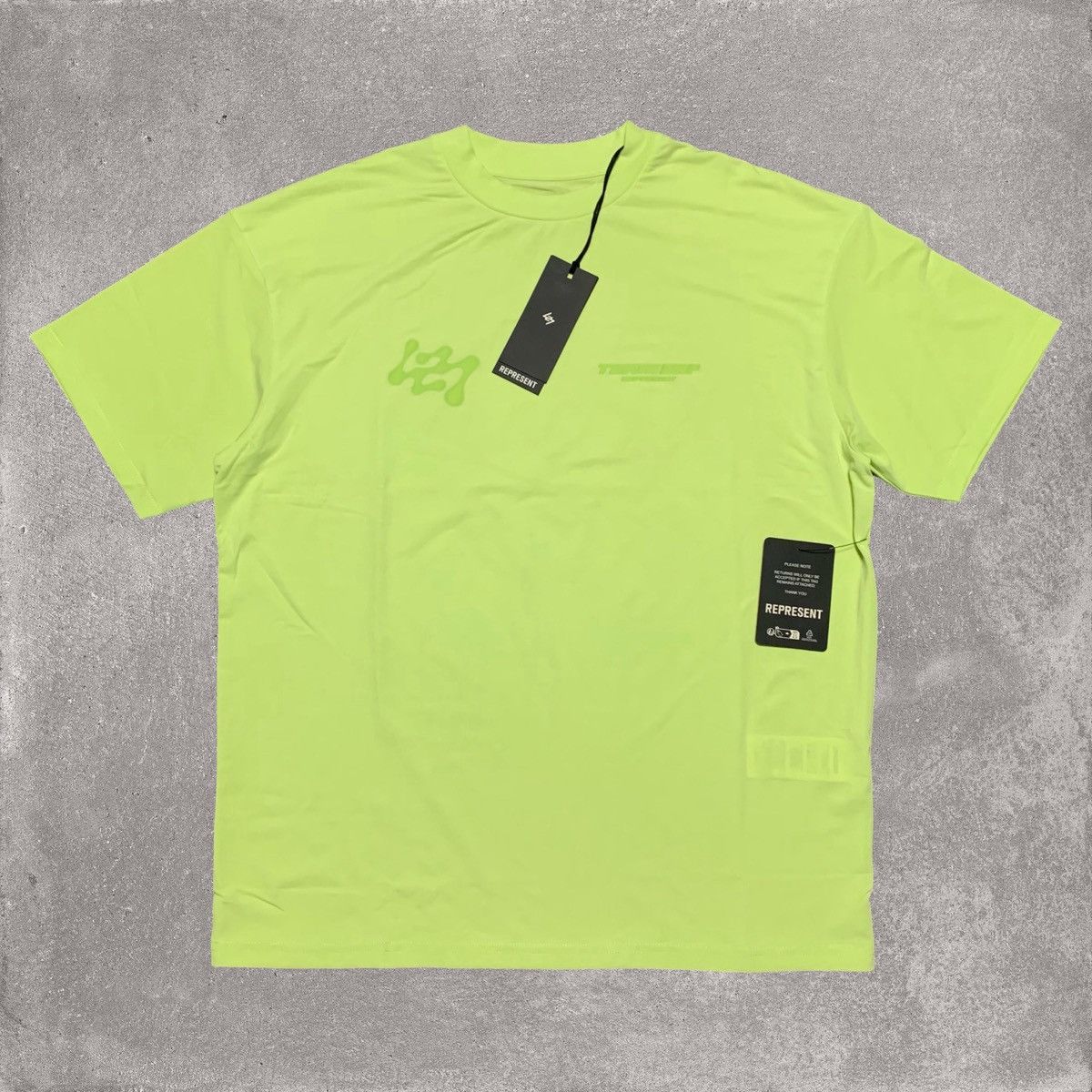 Represent Clo. Represent XS 247 Future Terrains Oversized Tee Lime Green Size US XS / EU 42 / 0 - 2 Thumbnail