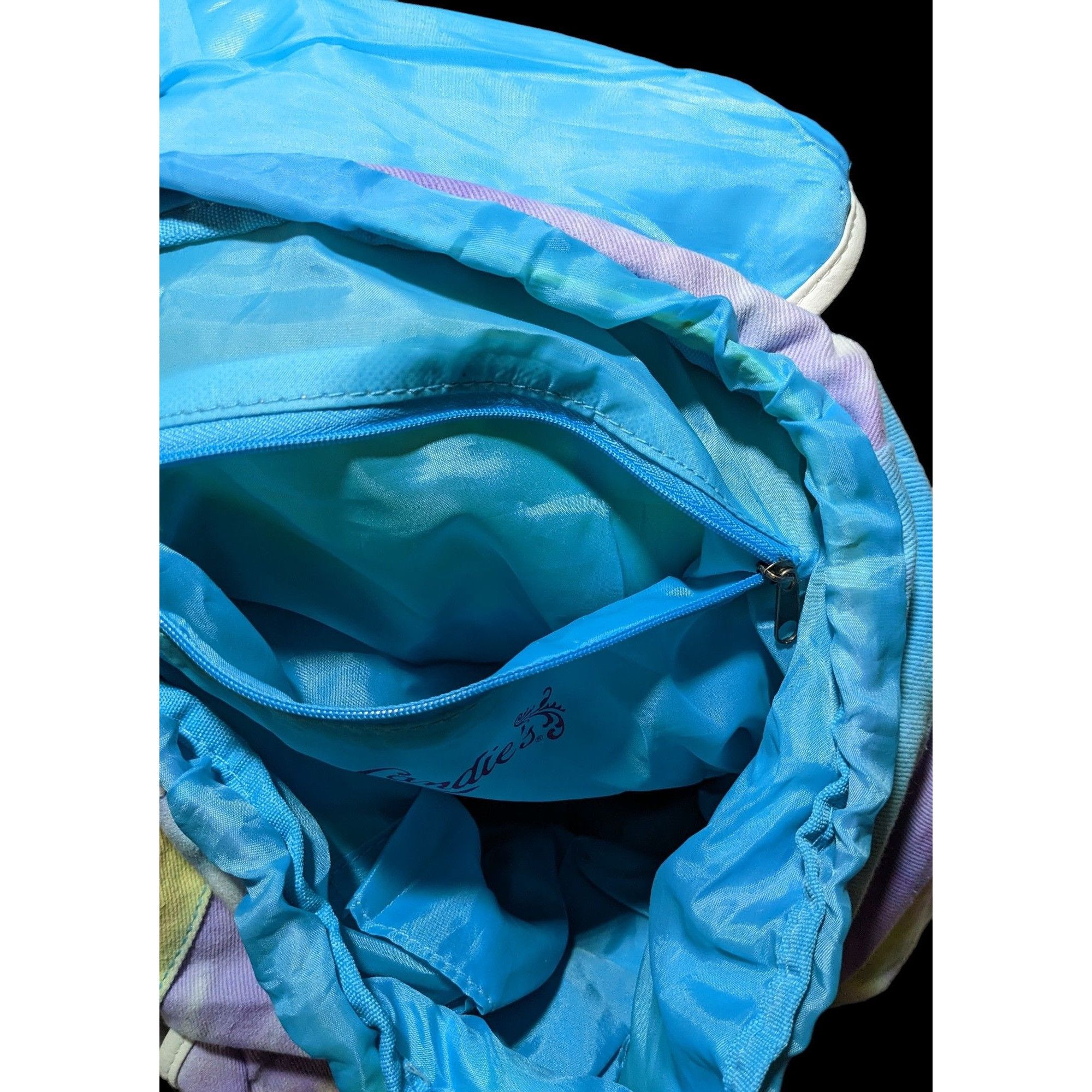 Other Candies Rainbow Tie Dye Glitter Strap Backpack Size ONE SIZE - 10 Thumbnail