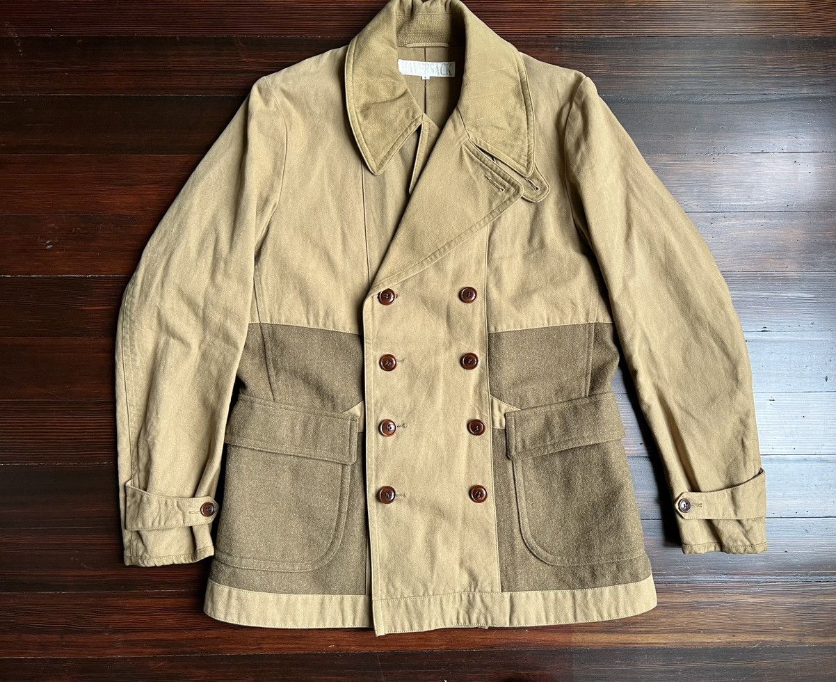 image of Haversack Dbl Brstd Cotton/wool Jacket in Brown, Men's (Size Medium)