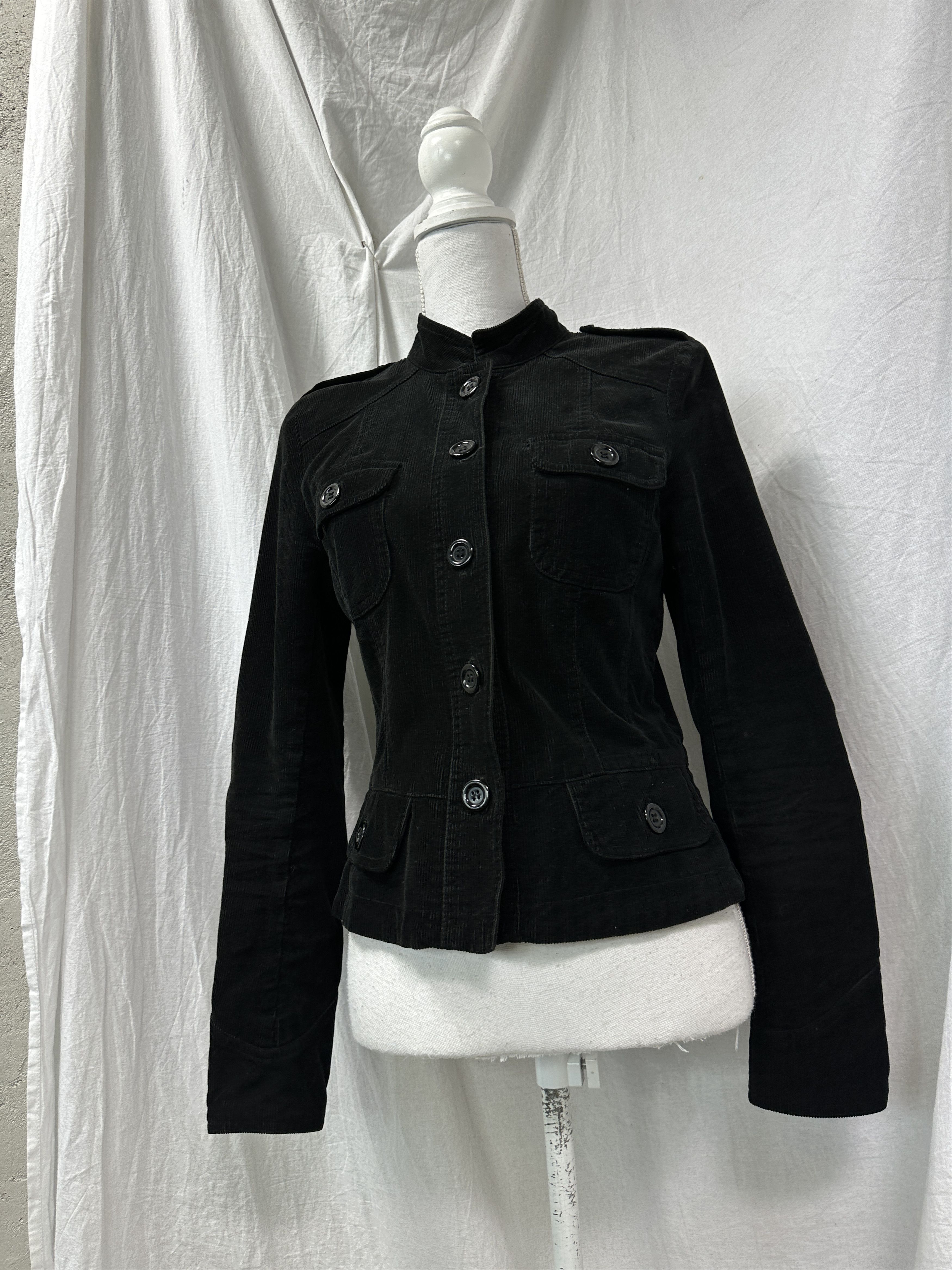 Vintage Vinted Avant Garde Opium Corduroy Fitted Jacket 00s Size S / US 4 / IT 40 - 1 Thumbnail
