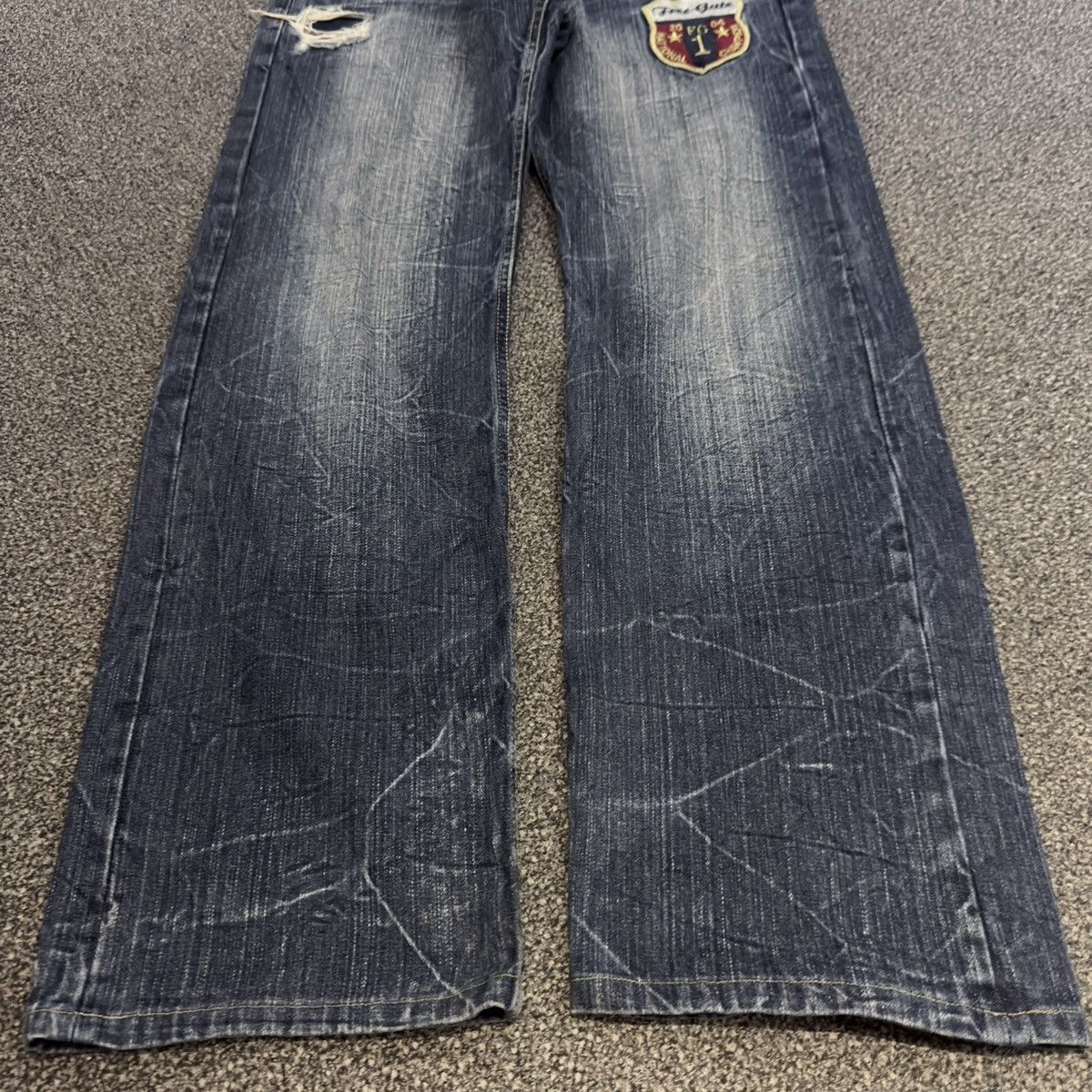 Seditionaries Vintage Japanese Patch Work Free Gate Whisker Clawmark Denim Size US 32 / EU 48 - 7 Thumbnail