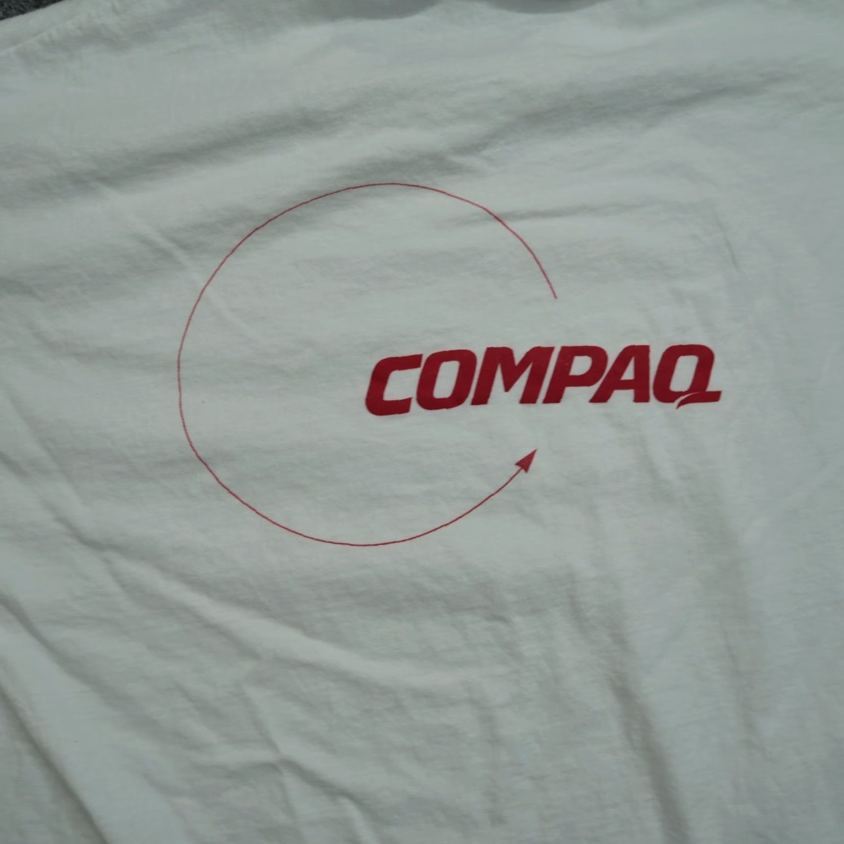 Hanes VINTAGE Compaq Computers T Shirt Mens XL White Brains Employee Promotional Y2K Size US XL / EU 56 / 4 - 7 Thumbnail