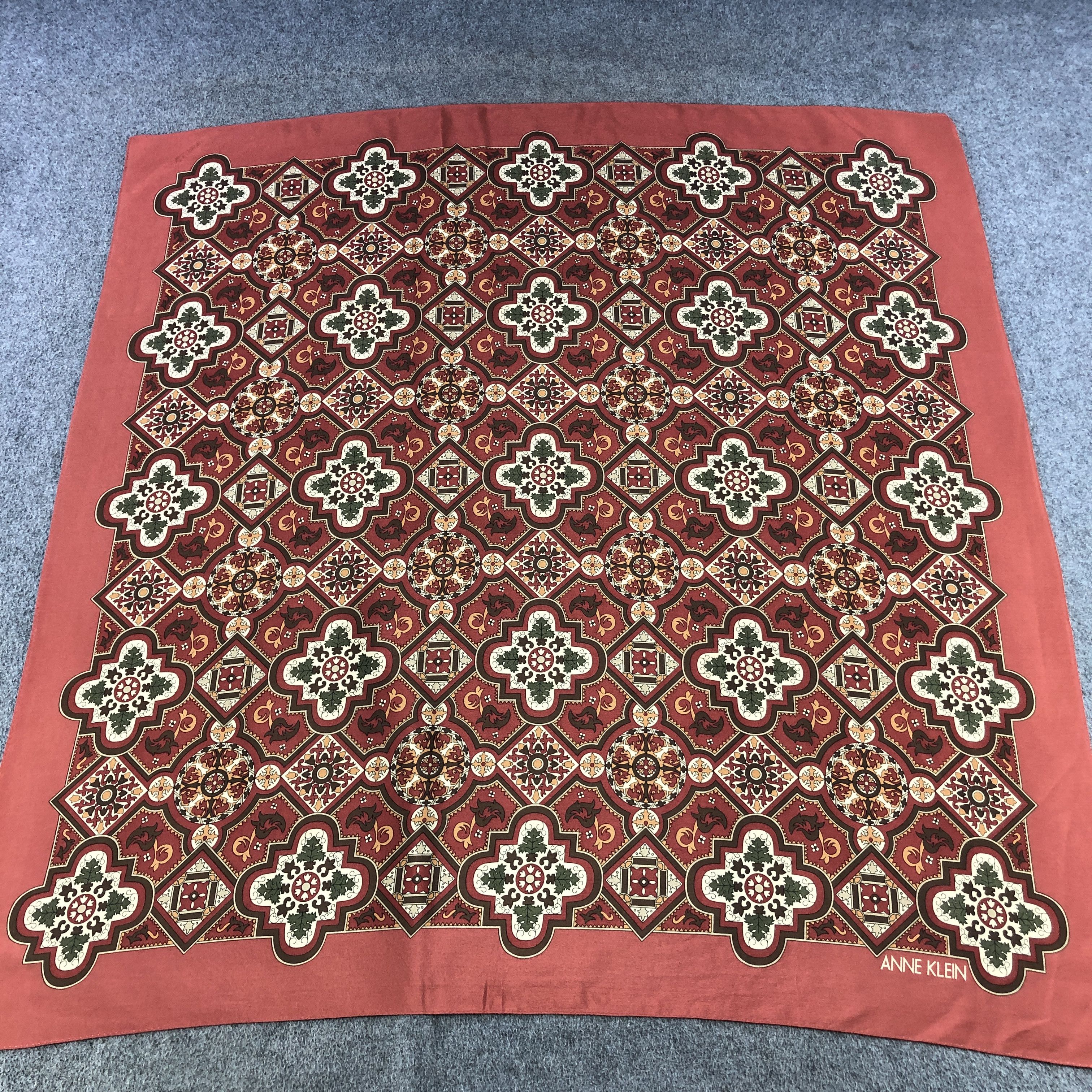 Japanese Brand Anne Klein Silk Scarf M1120 Size ONE SIZE - 2 Thumbnail
