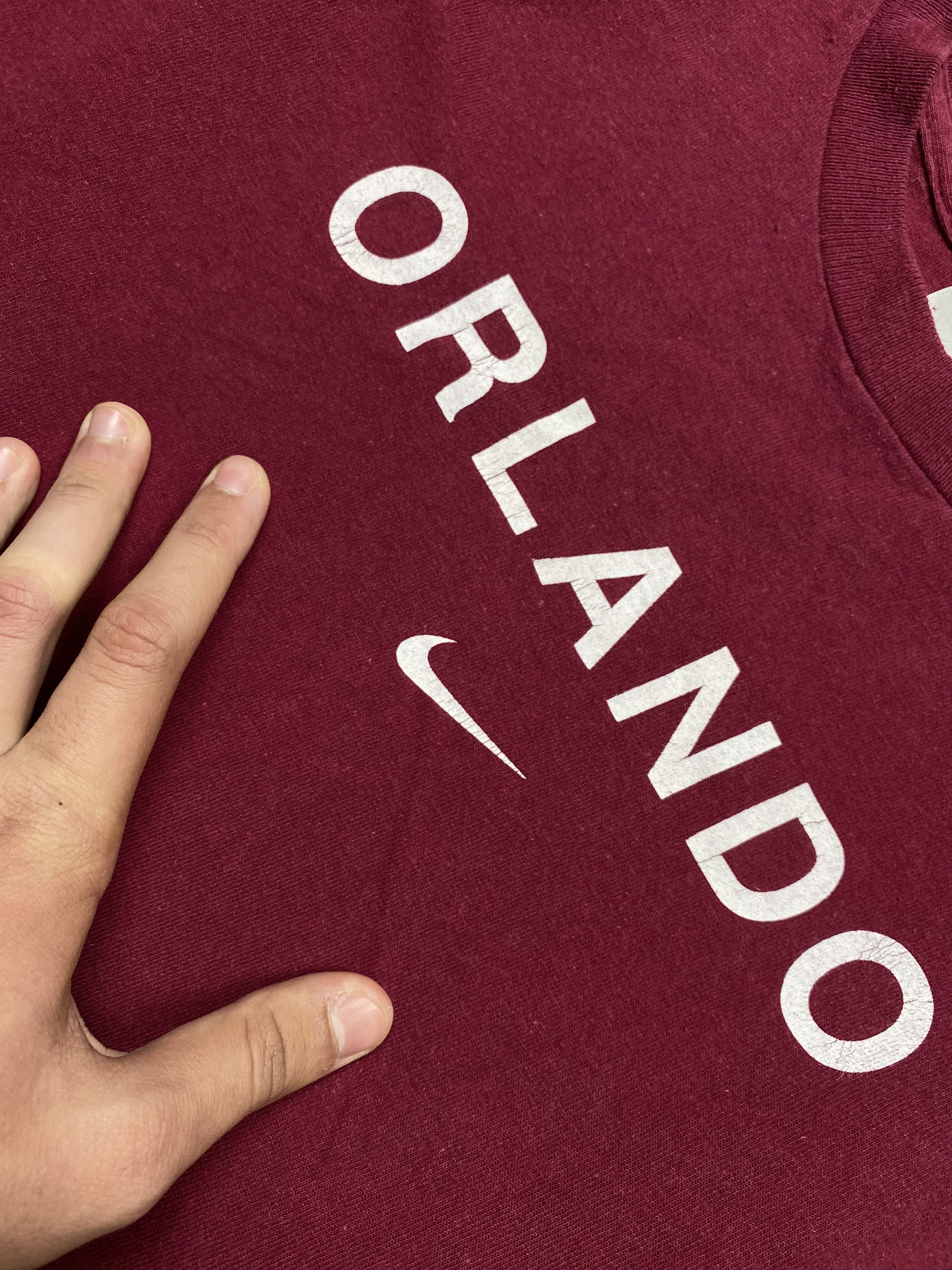 Nike × Vintage Nike Orlando center swoosh vintage t-shirt tee Size US L / EU 52-54 / 3 - 3 Thumbnail