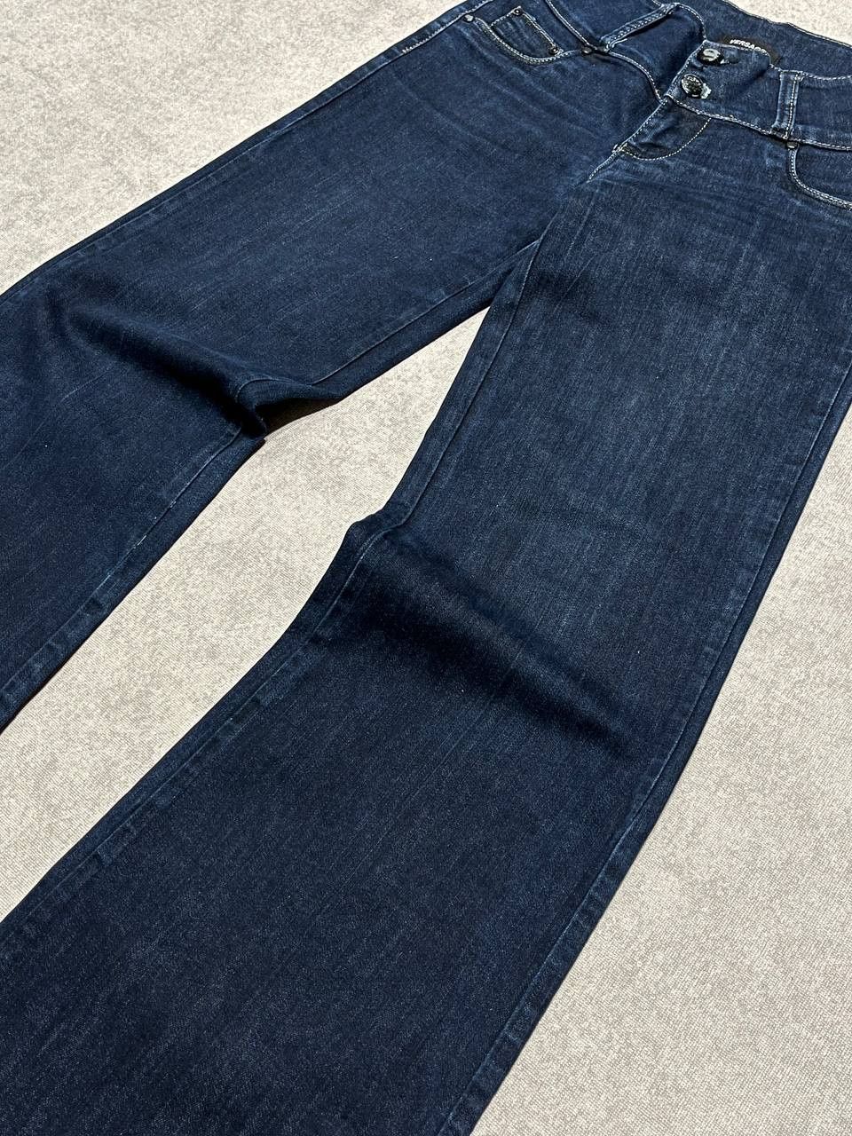 Versace Crazy Flared Versace Jeans Couture Blue Navy Vintage Women`s Size 26" / US 2 / IT 38 - 4 Thumbnail