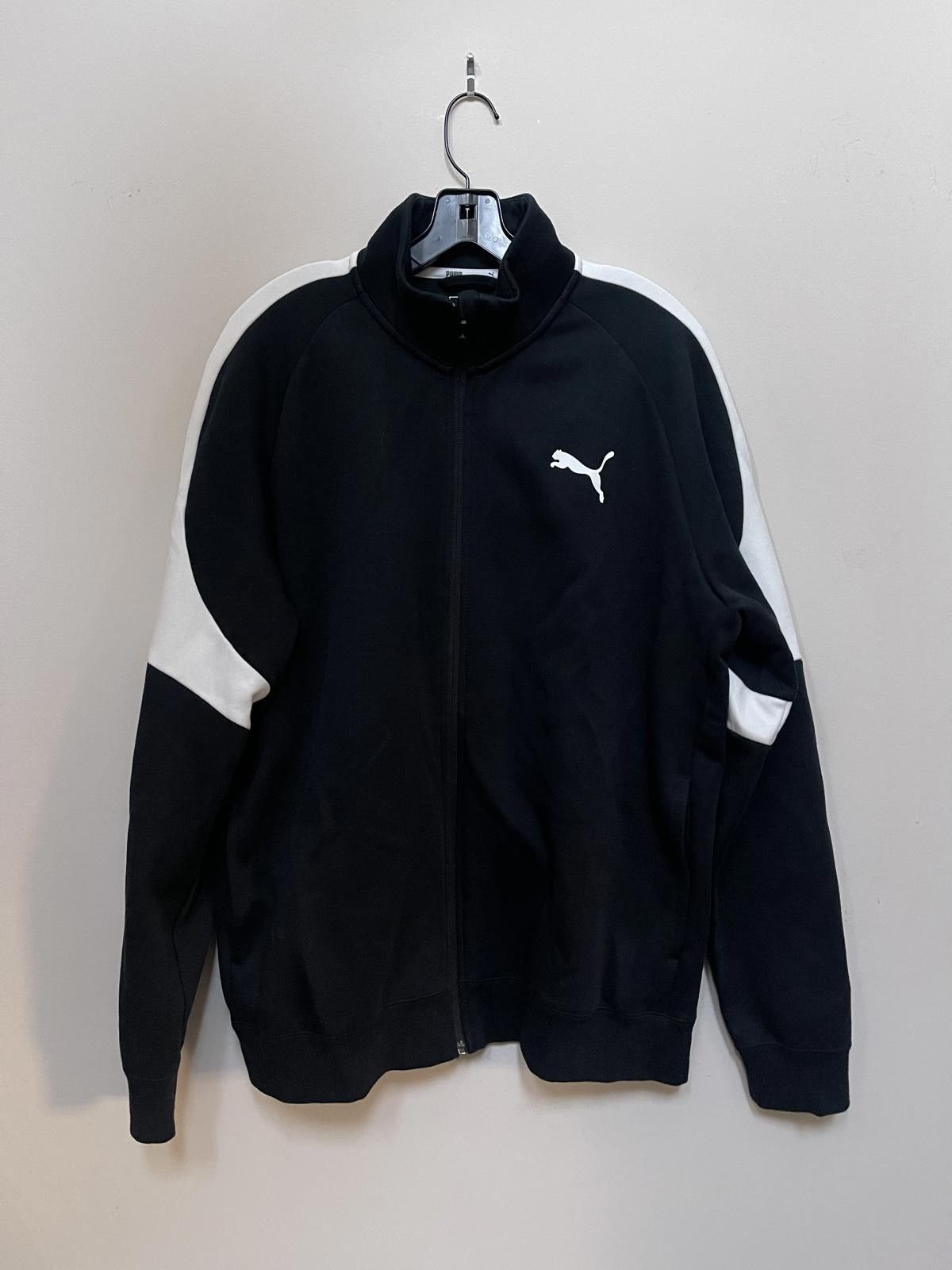 Puma Puma Evostripe Athletic Sweatshirt Mens XL Zip Black White Size US XL / EU 56 / 4 - 3 Thumbnail