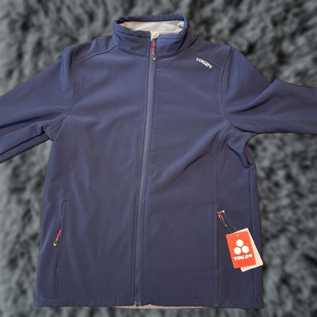Vintage TOG 24 Softshell Shield Jacket Men’s Size Large Fleece Lined Coat Navy Blue Size US L / EU 52-54 / 3 - 1 Thumbnail