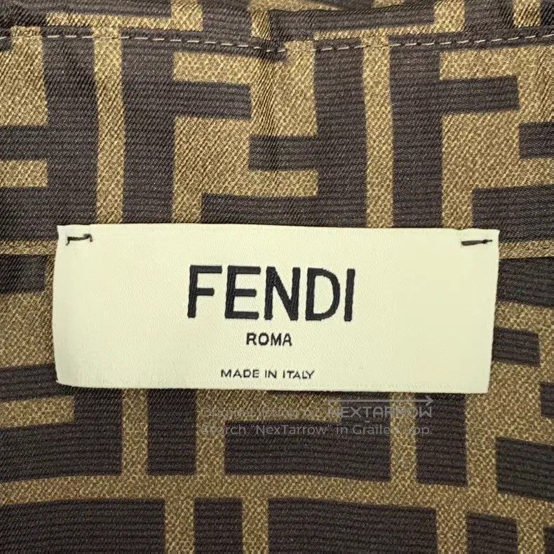 Fendi Fendi Dark brown logo aged flower full-print silk lapel lo Size XXS / US 00 / IT 34 - 5 Thumbnail