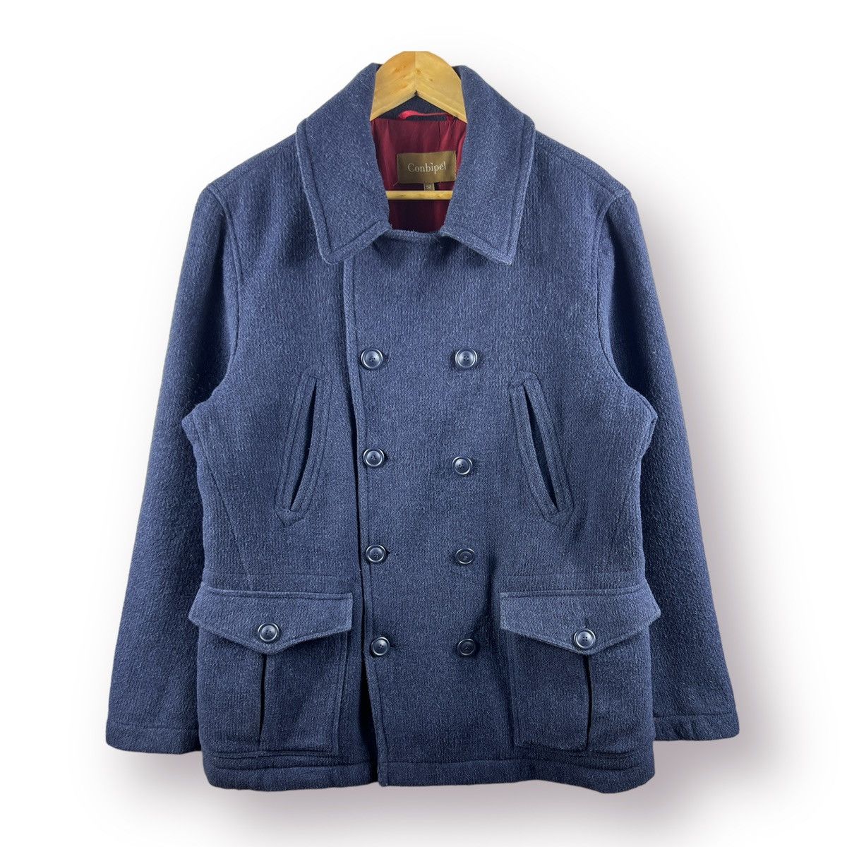 Indigo 🔥 Conbipel Vera Pelle indigo Dyed Casual coat work pocket Size US M / EU 48-50 / 2 - 2 Thumbnail