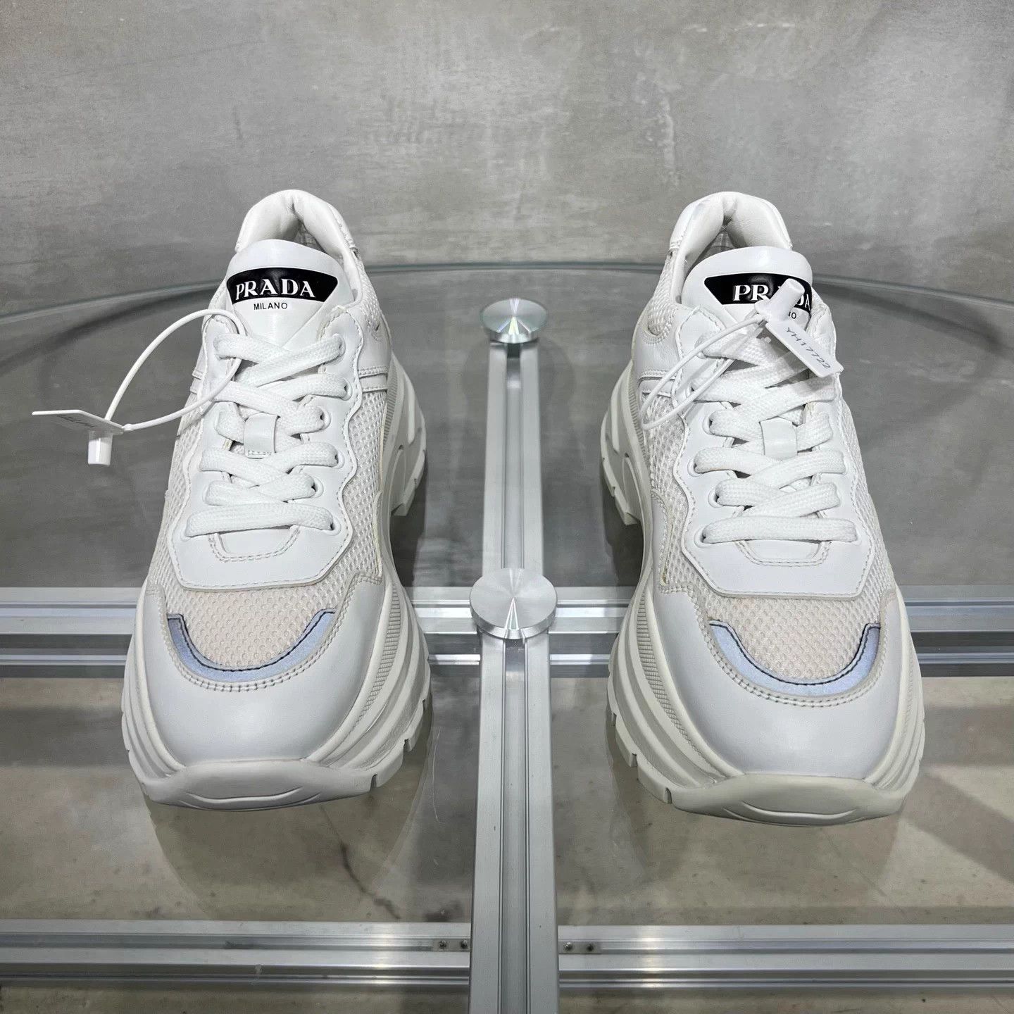 Prada Prada platform dad shoe white 38 Size US 7 / IT 37 - 1 Thumbnail