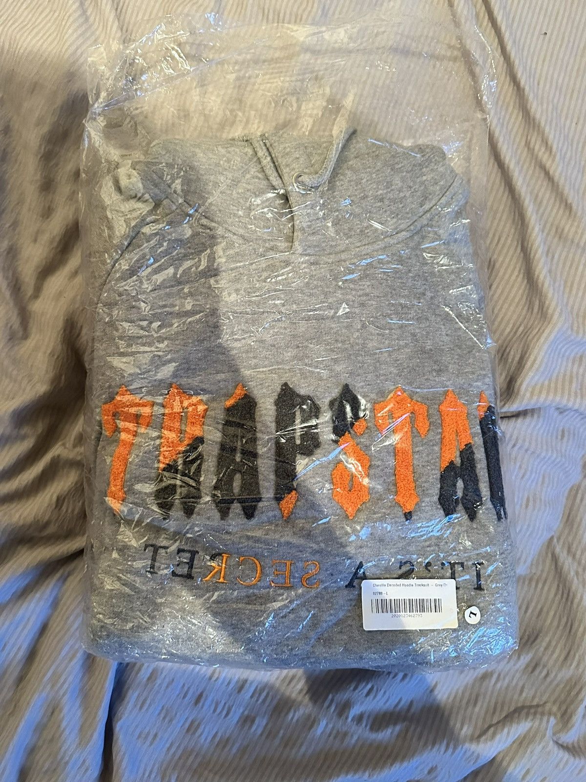 Trapstar London Trapstar Chenille Decoded Hoodie Tracksuit - Grey/ Orange Size US L / EU 52-54 / 3 - 1 Thumbnail