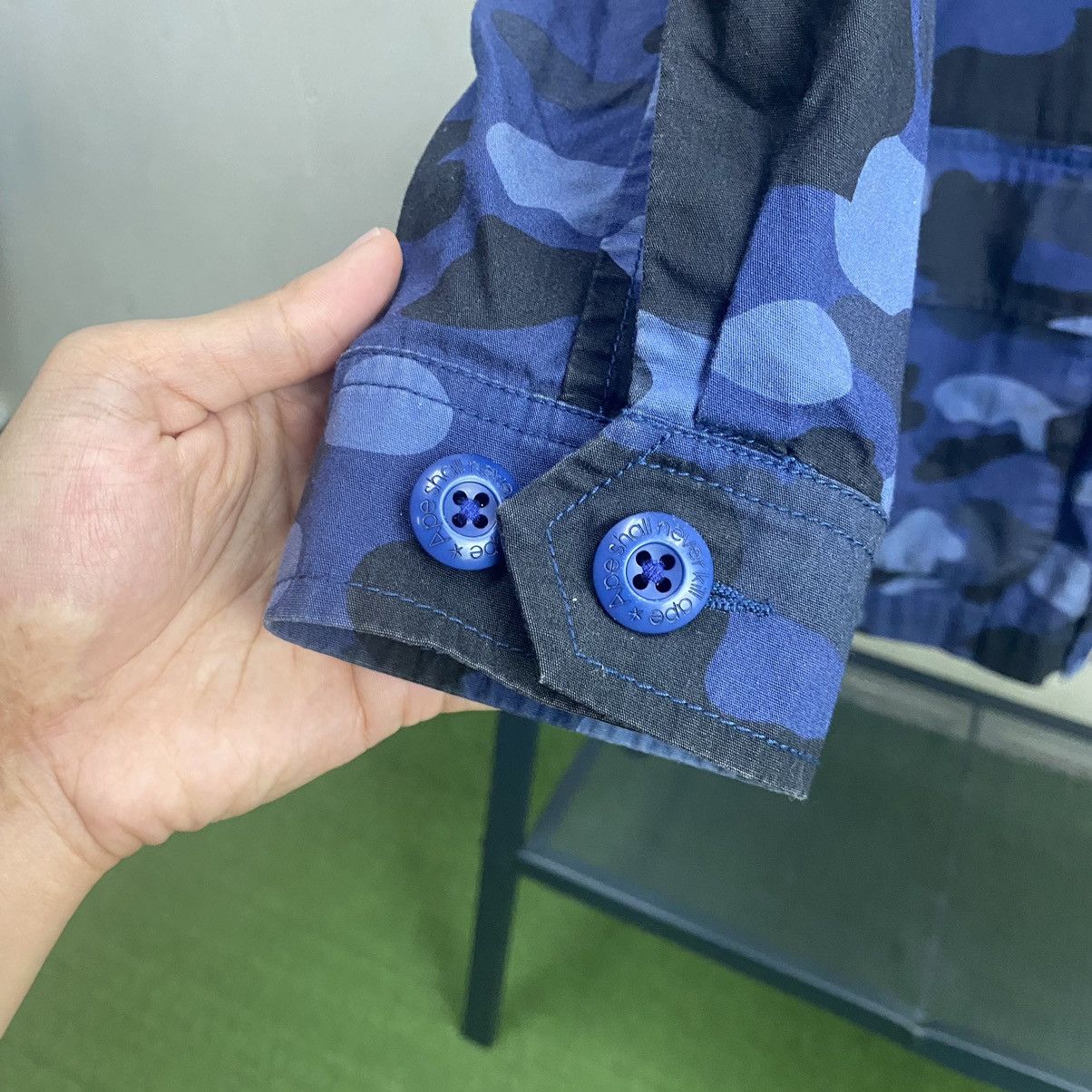 Bape RARE‼️A Bathing Ape Multi Pocket Purple Camo Shirt Button Ups Size US L / EU 52-54 / 3 - 7 Thumbnail