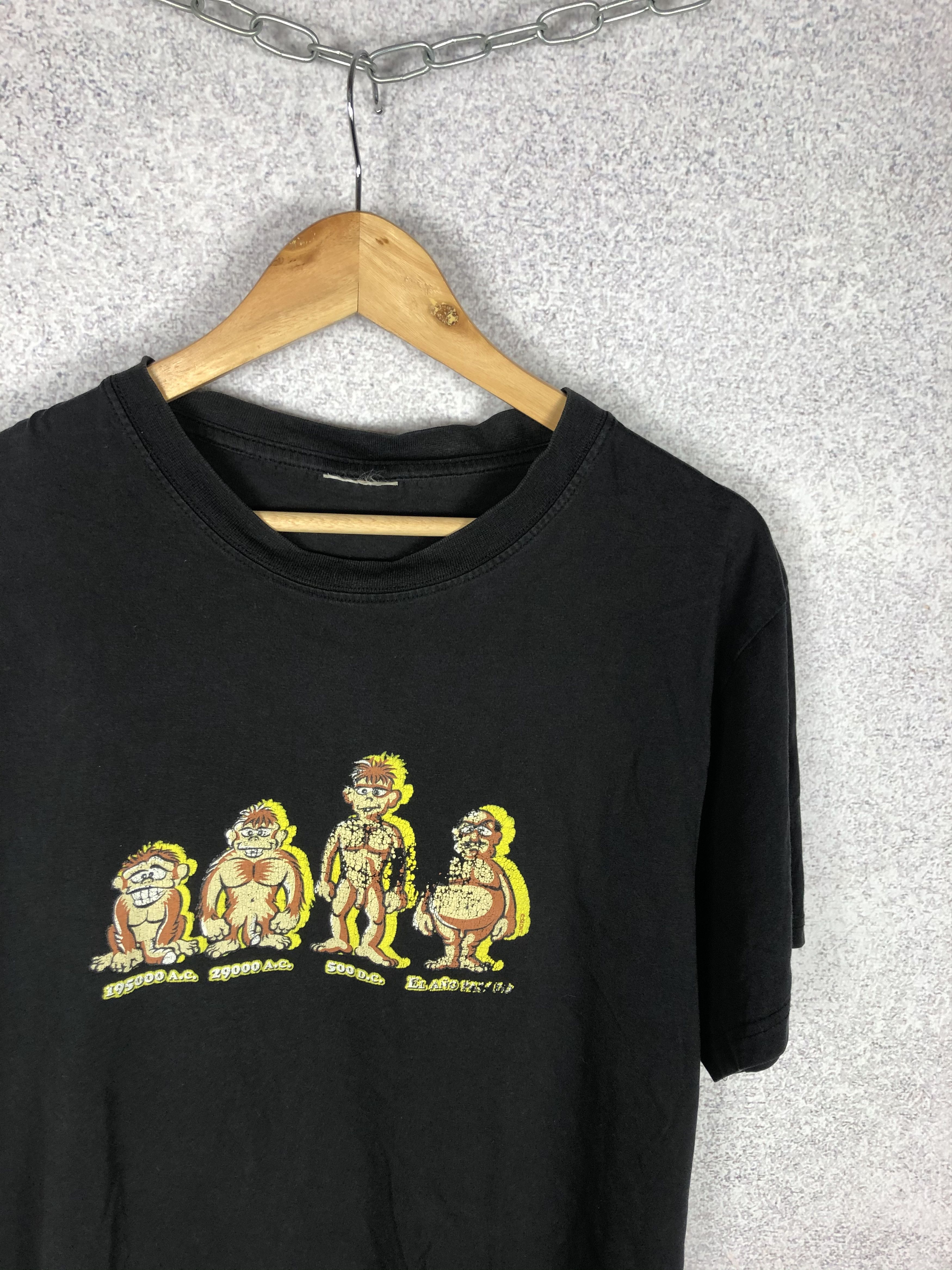 Vintage Vintage Y2K Dick Evolution T-Shirt 90s Sex Tee Size US XL / EU 56 / 4 - 2 Thumbnail