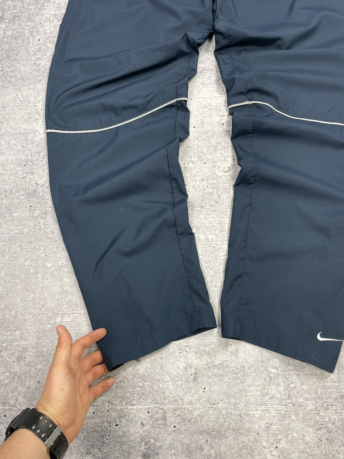 Nike × Vintage Vintage Nike Y2K Style Blue Drill Nylon Reflective Pants Size US 34 / EU 50 - 5 Thumbnail