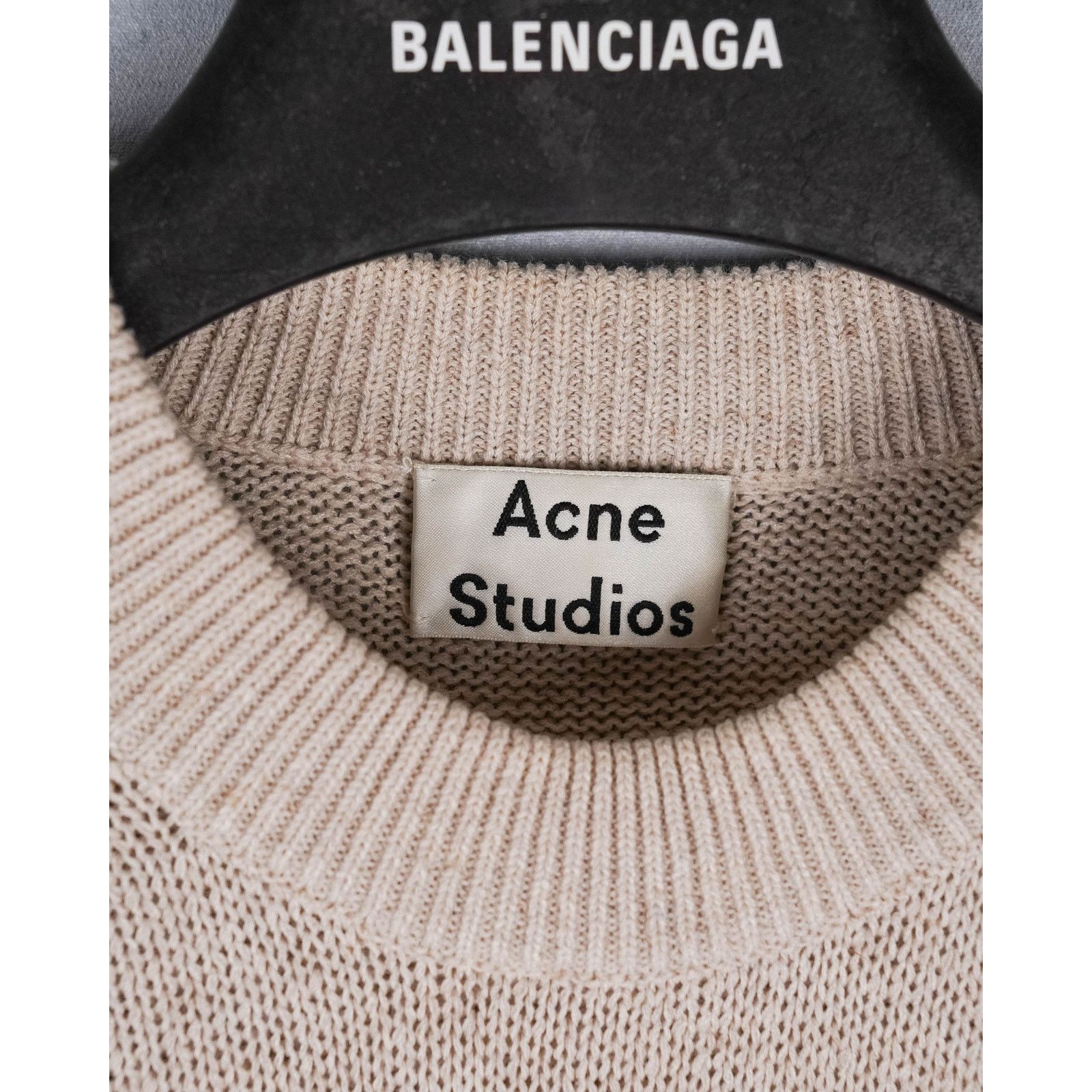 Acne Studios Acne studios jena linen blend beige crewneck knit sweater Size US XS / EU 42 / 0 - 4 Thumbnail