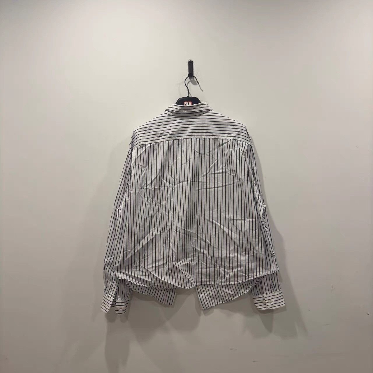 Balenciaga Balenciaga Striped Embroidered Deconstructed Shirt K28 Size XS / US 0-2 / IT 36-38 - 2 Thumbnail