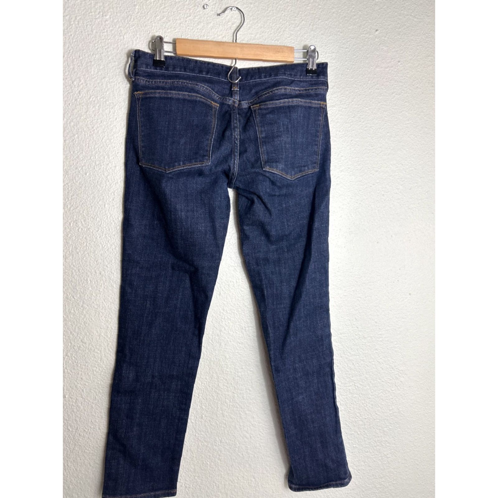 J.Crew J.CREW Skinny Straight Jeans Womens 27x27 Dark Wash Stretch Denim Blue Cotton Blend Zip Front Slim Rise Mid Size 27" / US 4 / IT 40 - 7 Thumbnail