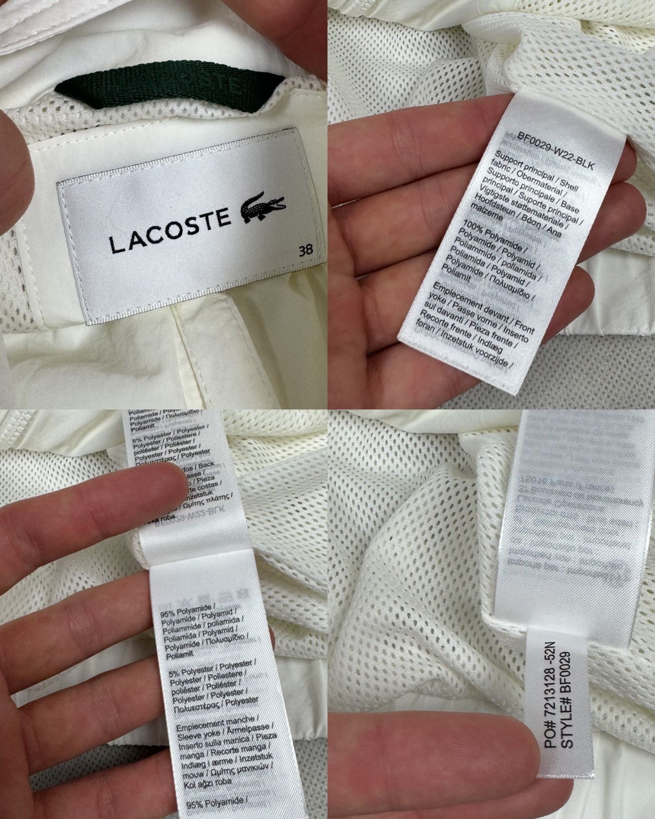Lacoste Lacoste Women's White Mesh Lined Asymmetric Switch Tracksuit Size XS / US 0-2 / IT 36-38 - 2 Thumbnail