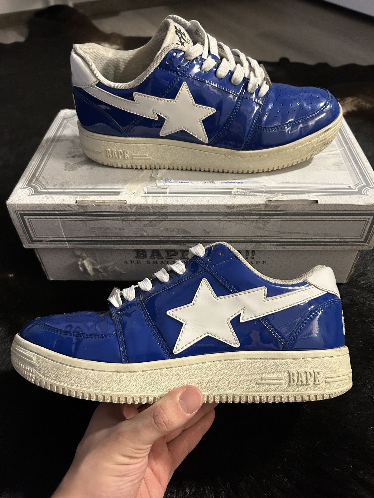 Bape Bapesta ”Blue Patent” Size US 9.5 / EU 42-43 - 3 Thumbnail