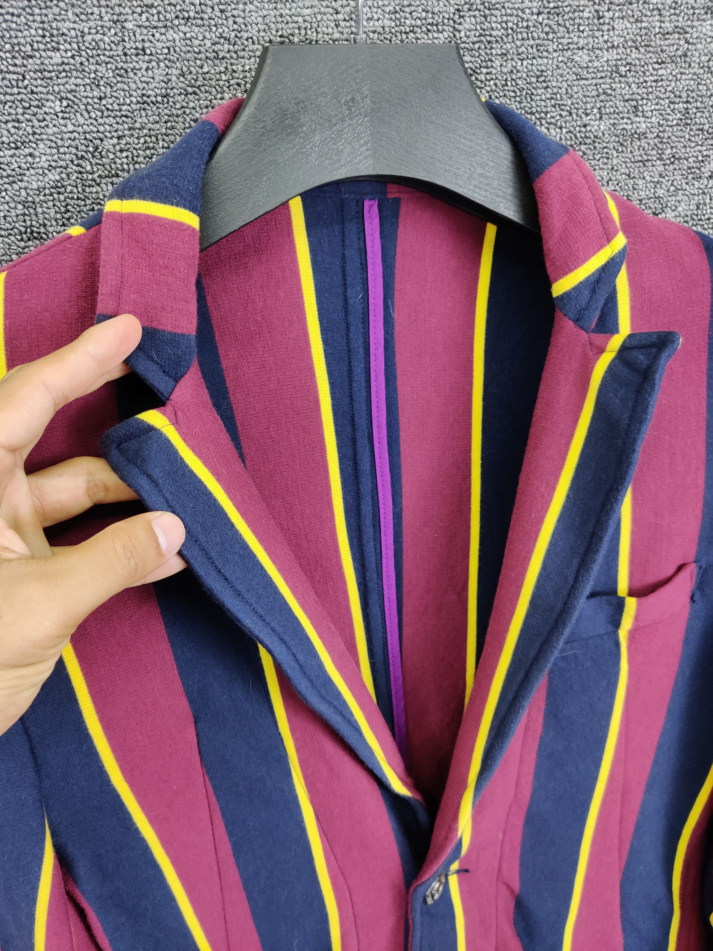 PPFM Vintage 90s PPFM Stripe Bondage Long Coat Size US M / EU 48-50 / 2 - 3 Thumbnail