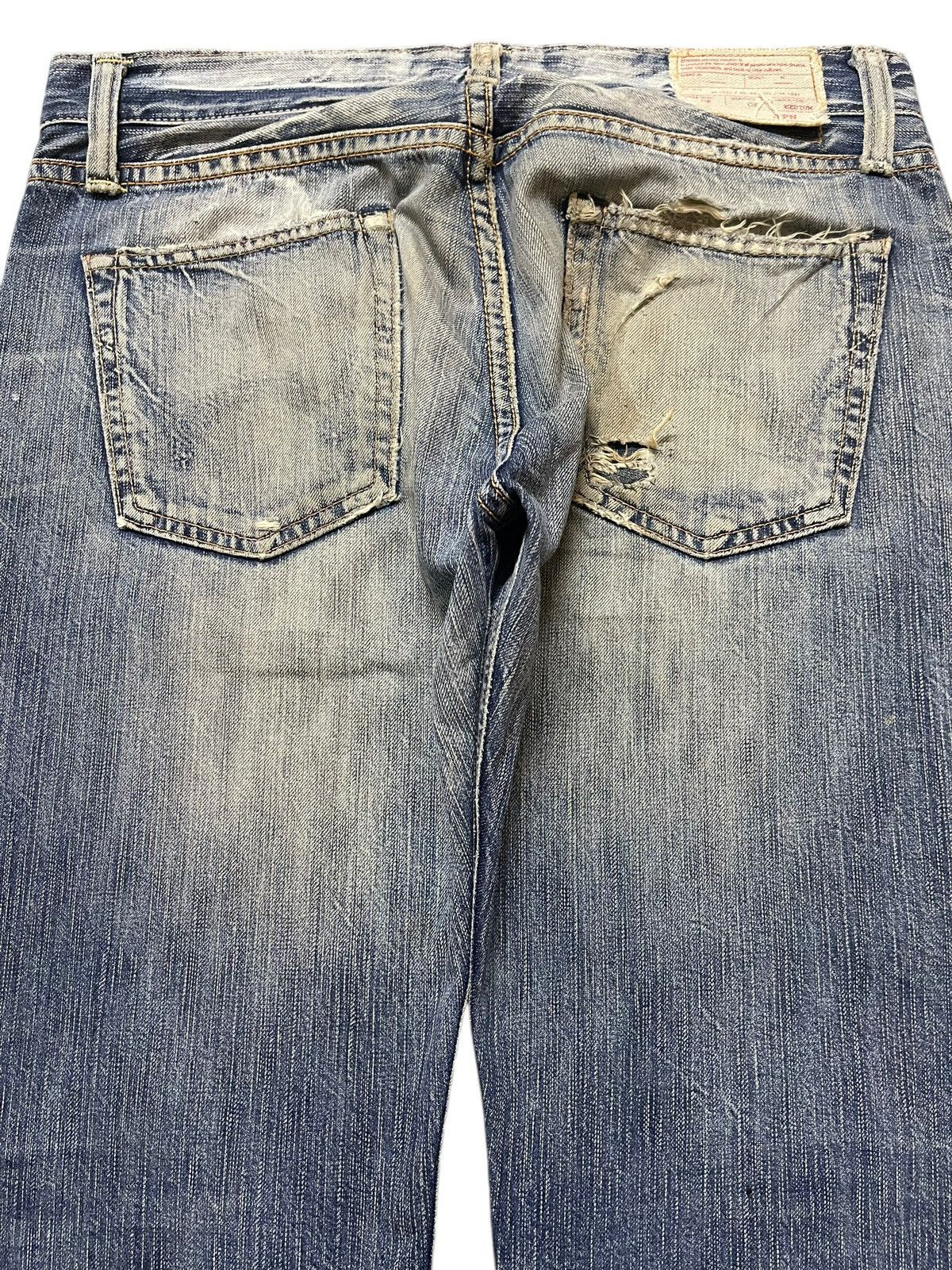 Edwin Vintage Japan Edwin 502 Faded Wash Distressed Loose Jeans Size US 32 / EU 48 - 5 Thumbnail