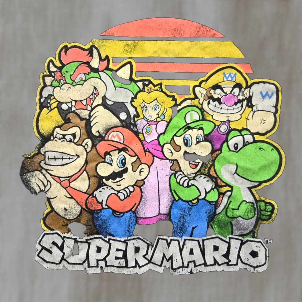 Nintendo Nintendo Super Mario Luigi Black T-Shirt Short Sleeve Adult Men's XL Size US XL / EU 56 / 4 - 1 Thumbnail