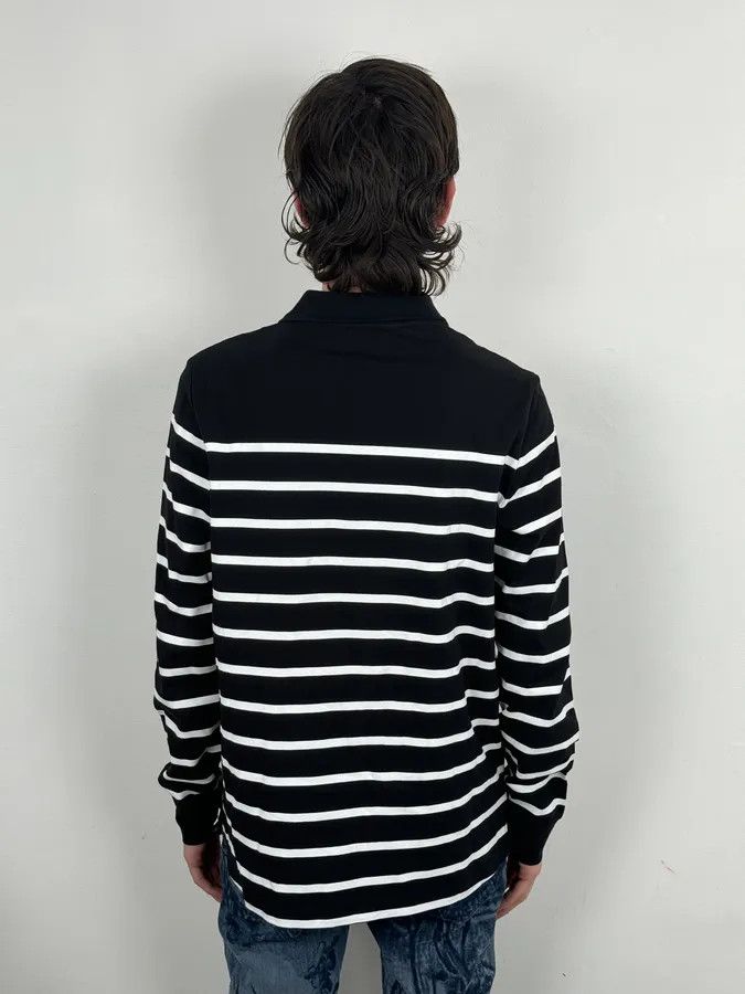 Balmain AW2018 Balmain Black Cotton Striped Polo Sweater Size US M / EU 48-50 / 2 - 3 Thumbnail