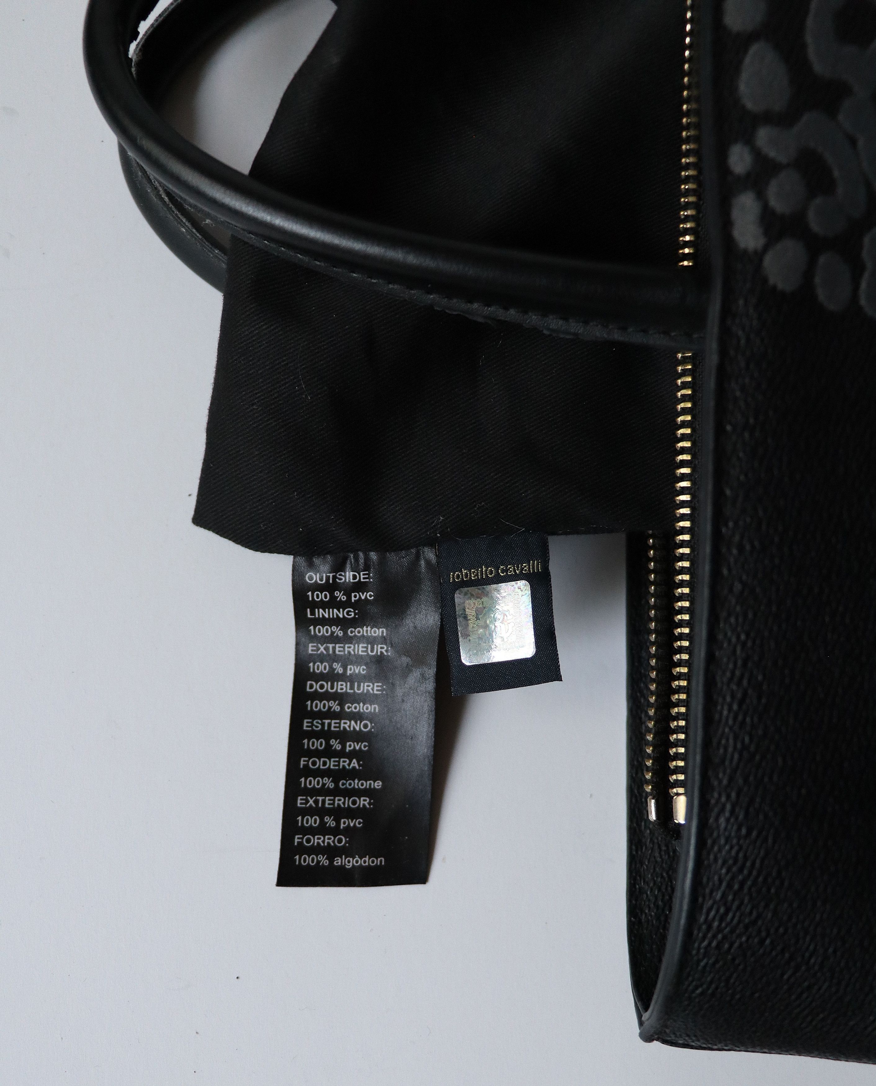 Cavalli Class Black Top Handle Bag Handbag Tote Bag Size ONE SIZE - 12 Thumbnail