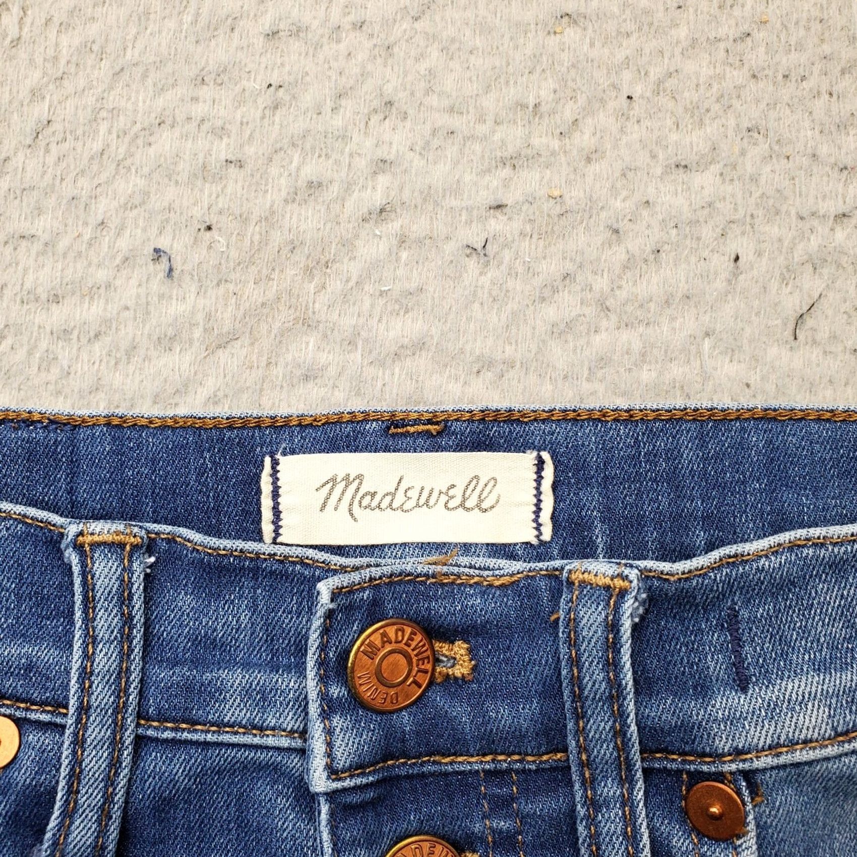 Madewell Madewell Womens 26 Blue Denim Cropped Skinny High Rise Button Fly Jeans Size 26" / US 2 / IT 38 - 7 Thumbnail