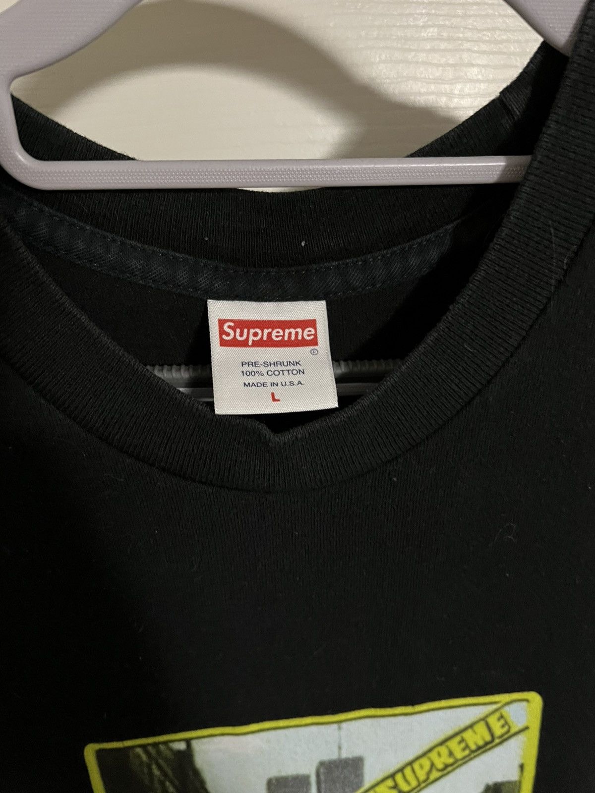 Supreme Supreme Greetings Tee “Twin Towers” T-Shirt (Black) // SS19 Size US L / EU 52-54 / 3 - 2 Thumbnail