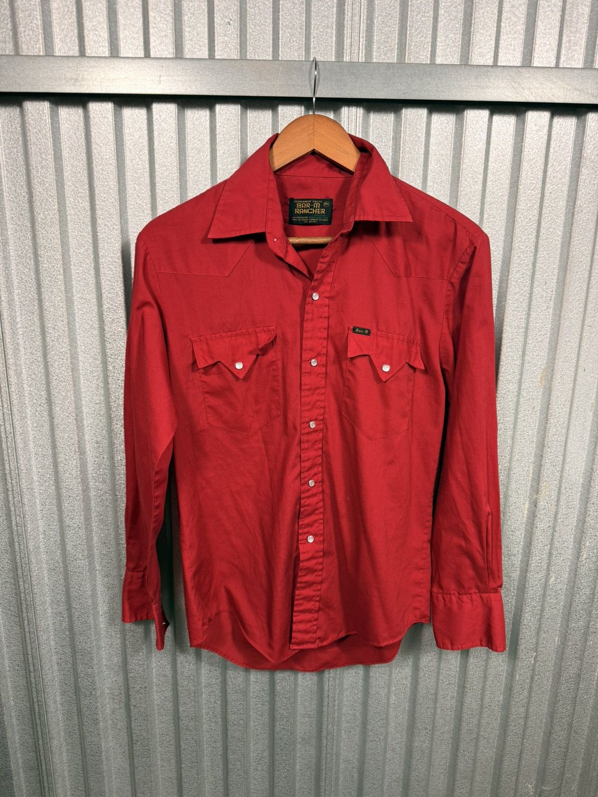 Other 70s Vintage Bar Rancher Western Pearl Snap Red Cowboy Shirt Size US M / EU 48-50 / 2 - 6 Thumbnail