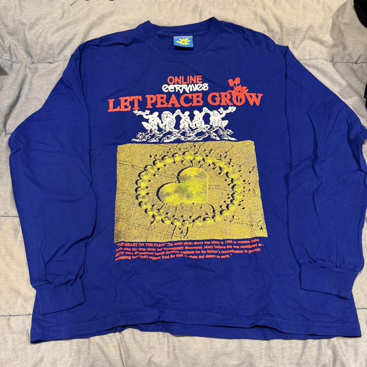 Online Ceramics Online Ceramics Let Peace Grow Tee Size US XL / EU 56 / 4 - 1 Thumbnail