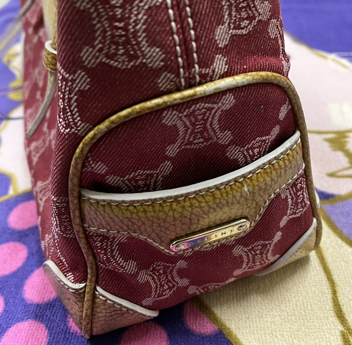 Celine Vintage CELINE PARIS Monogram Handbag x Rare Size ONE SIZE - 7 Thumbnail
