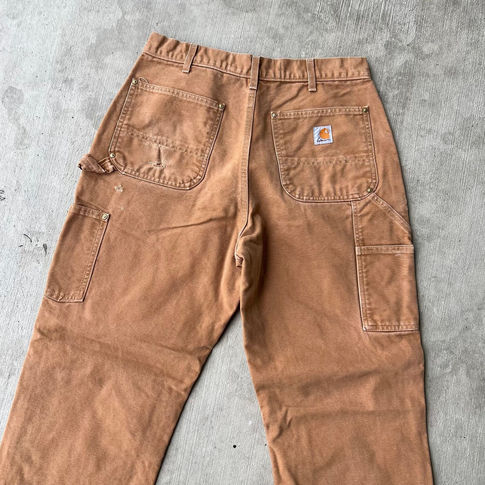 Carhartt × Vintage Carhartt brown double knee work wear carpenter pants Size US 31 - 6 Thumbnail